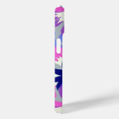 Coques Case-Mate iPhone Abstrait plaisir floral - Violet et gris (Verso / Droite)