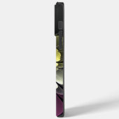 Coques Case-Mate iPhone Abstrait Purpur moderne Khaki Gris Fleur fractale (Verso / Gauche)