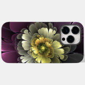 Coques Case-Mate iPhone Abstrait Purpur moderne Khaki Gris Fleur fractale (Verso (horizontal))