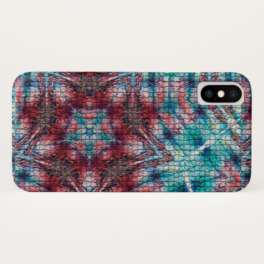 COQUES Case-Mate iPhone ABSTRAIT RED BLUE MOSAIC STAR (Dos (Horizontal))