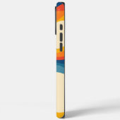 Coques Case-Mate iPhone Abstrait Retro Bleu Bleu Verre Gras Moderne (Verso / Gauche)