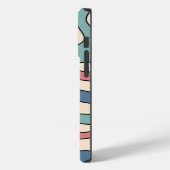 Coques Case-Mate iPhone Abstrait Retro les années 70 marbre Bleu Rouge Sup (Verso / Gauche)