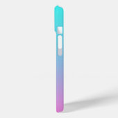 Coques Case-Mate iPhone abstrait rose cinglé bleu turquoise ombre (Verso / Gauche)