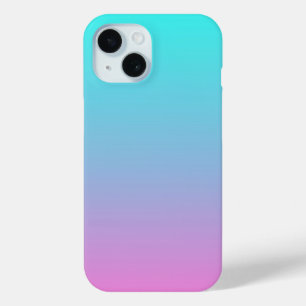 Coque Pour iPhone 15 abstrait rose cinglé bleu turquoise ombre