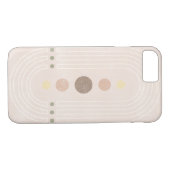 Coques Case-Mate iPhone Abstrait rose du milieu du siècle (Dos (Horizontal))