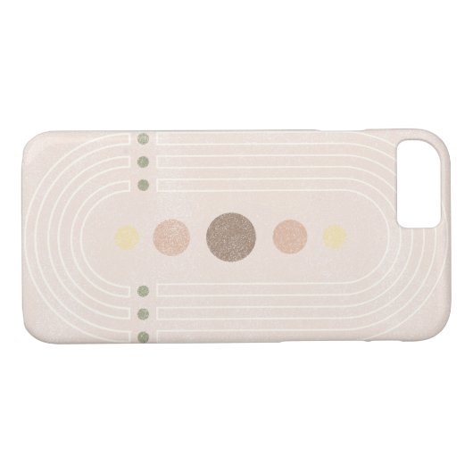 Coques Case-Mate iPhone Abstrait rose du milieu du siècle (Dos (Horizontal))