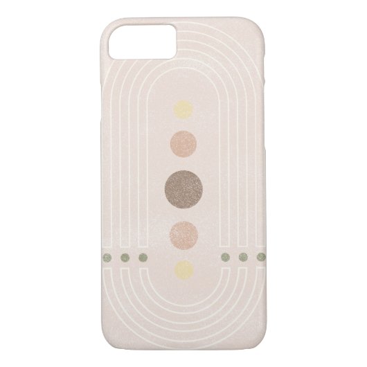 Coques Case-Mate iPhone Abstrait rose du milieu du siècle (Dos)