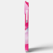 Coques Case-Mate iPhone Abstrait rose moderne brosse Nom personnalisé (Verso / Gauche)