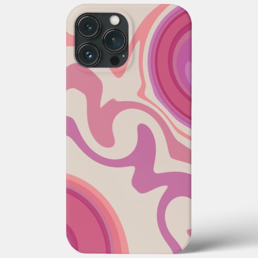 Coques Case-Mate iPhone Abstrait rose moderne tourbillons amusant dans (Verso)