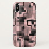 Coques Case-Mate iPhone Abstrait rose pâle noir blanc gris (Dos)