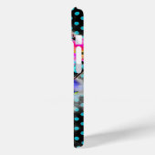 Coques Case-Mate iPhone Abstrait rose turquoise aquarelle pois (Verso / Gauche)