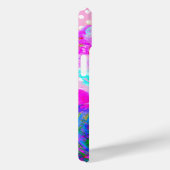 Coques Case-Mate iPhone Abstrait rose turquoise aquarelle pois (Verso / Droite)