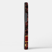 Coques Case-Mate iPhone Abstrait Rouge Et Or Sans Fil Motif Floral (Verso / Droite)