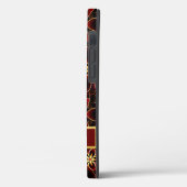 Coques Case-Mate iPhone Abstrait Rouge Et Or Sans Fil Motif Floral (Verso / Gauche)