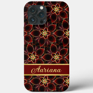Case-Mate iPhone Case Abstrait Rouge Et Or Sans Fil Motif Floral