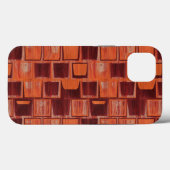 Coques Case-Mate iPhone abstrait rouge et orange (Verso (horizontal))