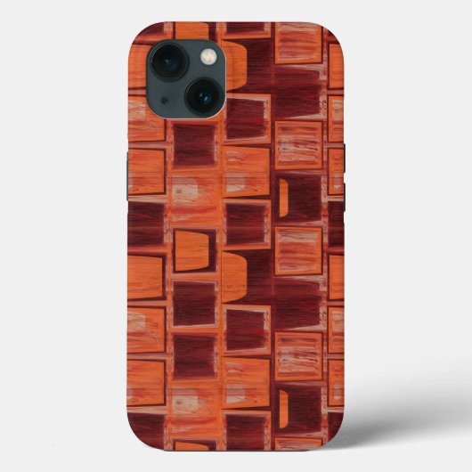 Coques Case-Mate iPhone abstrait rouge et orange (Verso)