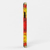 Coques Case-Mate iPhone Abstrait Rouge Noir Jaune Parties scintillant Nom (Dos/Droite)