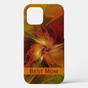 Case-Mate iPhone Case Abstrait Rouge Orange Brown Fleur verte Meilleure