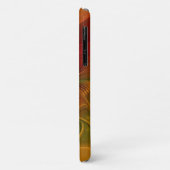 Coques Case-Mate iPhone Abstrait Rouge Orange Brown Vert Fractal Art Flowe (Dos/Gauche)