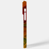 Coques Case-Mate iPhone Abstrait Rouge Orange Brown Vert Fractal Art Flowe (Verso / Gauche)