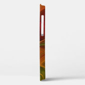 Coques Case-Mate iPhone Abstrait Rouge Orange Brown Vert Fractal Art Flowe (Verso / Gauche)