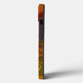 Coques Case-Mate iPhone Abstrait Rouge Orange Brown Vert Fractal Art Flowe (Verso / Gauche)