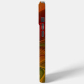 Coques Case-Mate iPhone Abstrait Rouge Orange Brown Vert Fractal Art Flowe (Verso / Gauche)