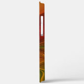 Coques Case-Mate iPhone Abstrait Rouge Orange Brown Vert Fractal Art Flowe (Verso / Gauche)