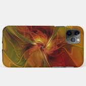 Coques Case-Mate iPhone Abstrait Rouge Orange Brown Vert Fractal Art Flowe (Dos (Horizontal))
