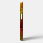 Coques Case-Mate iPhone Abstrait Rouge Orange Brown Vert Fractal Art Flowe (Verso / Droite)