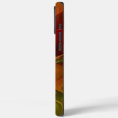 Coques Case-Mate iPhone Abstrait Rouge Orange Brown Vert Fractal Art Flowe (Verso / Gauche)