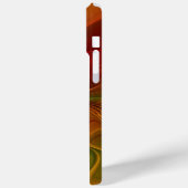 Coques Case-Mate iPhone Abstrait Rouge Orange Brown Vert Fractal Art Flowe (Verso / Gauche)