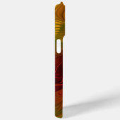 Coques Case-Mate iPhone Abstrait Rouge Orange Brown Vert Fractal Art Flowe (Verso / Droite)