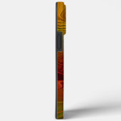 Coques Case-Mate iPhone Abstrait Rouge Orange Vert Fractal Nom (Verso / Droite)