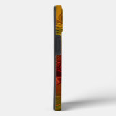 Coques Case-Mate iPhone Abstrait Rouge Orange Vert Fractal Nom (Verso / Droite)