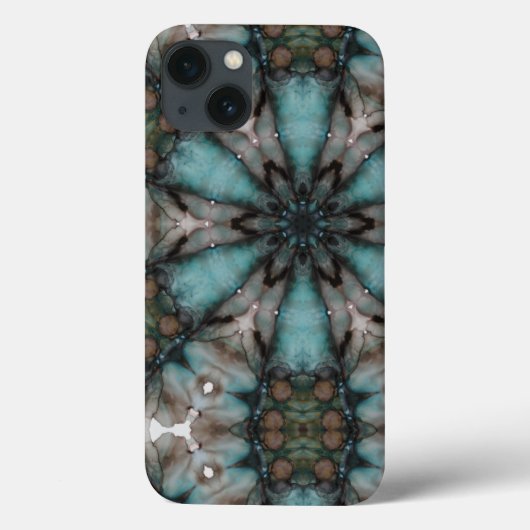 Coques Case-Mate iPhone Abstrait Sci-fi Turquoise Star Windmill (Verso)