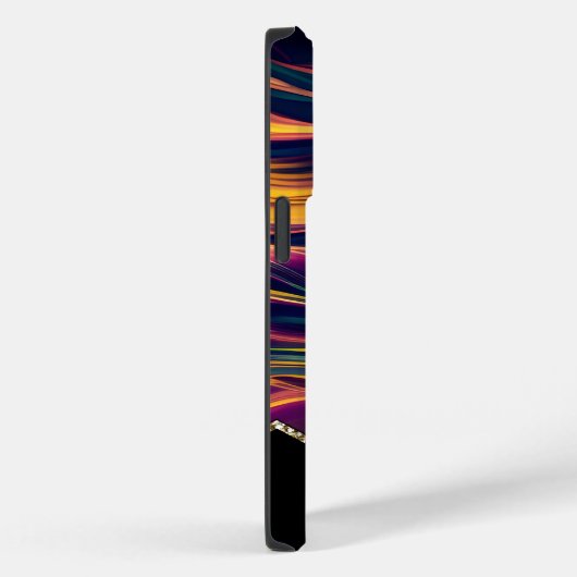 Coques Case-Mate iPhone Abstrait Swirl violet or vert rose jaune (Verso / Droite)