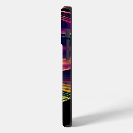 Coques Case-Mate iPhone Abstrait Swirl violet or vert rose jaune (Verso / Gauche)