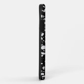 Coques Case-Mate iPhone Abstrait Terrazzo Mosaic Motif noir et blanc (Dos/Droite)