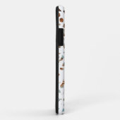 Coques Case-Mate iPhone Abstrait Terrazzo Mosaic rouille Brown & Motif ble (Dos/Droite)