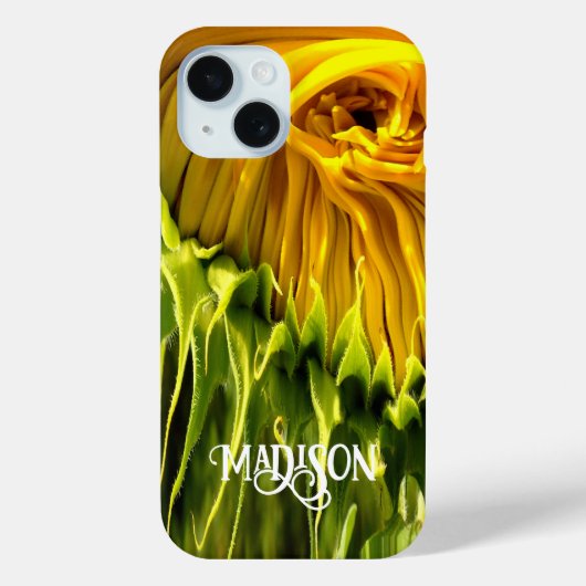 Coques Case-Mate iPhone Abstrait tournesol rétro funky, géométrie effrayée (Verso)