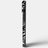 Coques Case-Mate iPhone Abstrait tribal noir et blanc (Verso / Gauche)