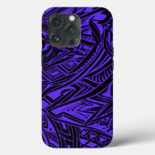 Coques Case-Mate iPhone Abstrait Tribal Noir Et Violet (Verso)