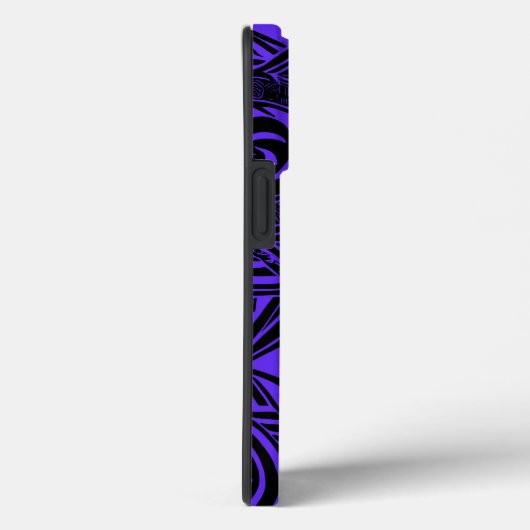 Coques Case-Mate iPhone Abstrait Tribal Noir Et Violet (Verso / Droite)