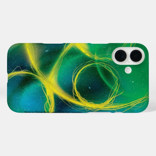 Coques Case-Mate iPhone Abstrait verdâtre (Verso (horizontal))