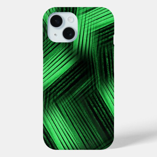 Coques Case-Mate iPhone Abstrait vert contemporain (Verso)