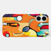 Coques Case-Mate iPhone Abstrait vibrant : Une explosion de couleur (Verso (horizontal))