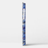Coques Case-Mate iPhone abstrait violet et bleu (Verso / Gauche)