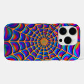 Coques Case-Mate iPhone Abstrait Web de spirale radiante (Verso (horizontal))